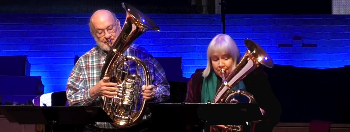 George and Kathryn Jolly peforming in our church